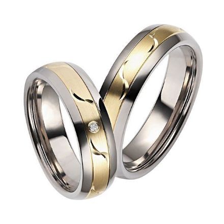 Gifteringer i titan & gult gull, 6 mm. RAUSCHMAYER - 1151000 Gifteringer i titan & gult gull, 6 mm. RAUSCHMAYER - 1151000