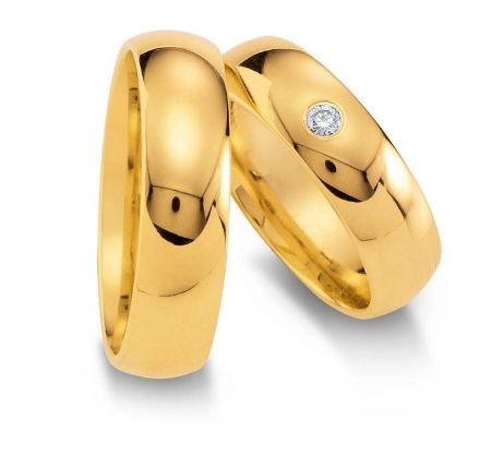 Gifteringer i gult gull 9kt, 6 mm. GETTMANN - 1110360 Gifteringer i gult gull 9kt, 6 mm. GETTMANN - 1110360