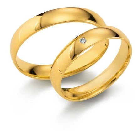 Gifteringer i gult gull 9kt, 4 mm. GETTMANN -110240 Gifteringer i gult gull 9kt, 4 mm. GETTMANN -110240