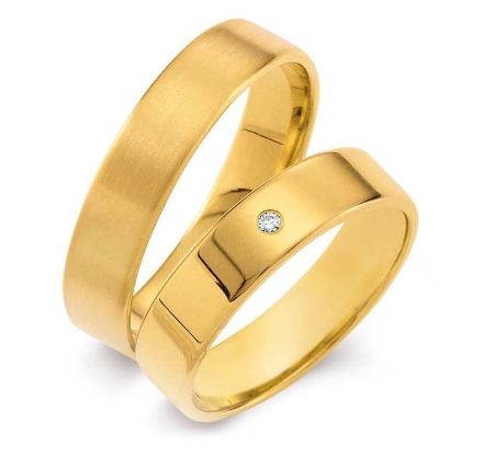 Gifteringer i gult gull 9kt, 5 mm. GETTMANN -1110150 Gifteringer i gult gull 9kt, 5 mm. GETTMANN -1110150