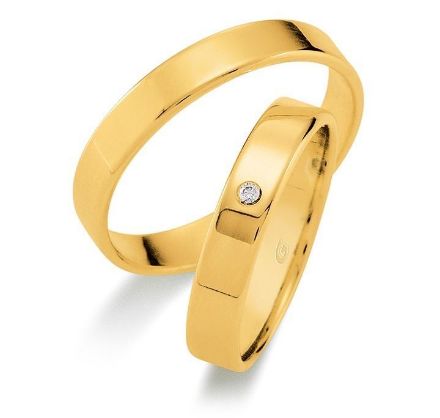 Gifteringer i gult gull 9kt, 4 mm.GETTMANN - 1110140 Gifteringer i gult gull 9kt, 4 mm.GETTMANN - 1110140