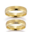 Gifteringer i gult gull 14 kt, 5 mm. GERSTNER - 28063