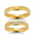 Gifteringer i gult gull 14 kt, 4 mm. GERSTNER - 20075