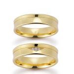 Gifteringer i gult gull 14 kt, 5.5 mm. GERSTNER - 28073