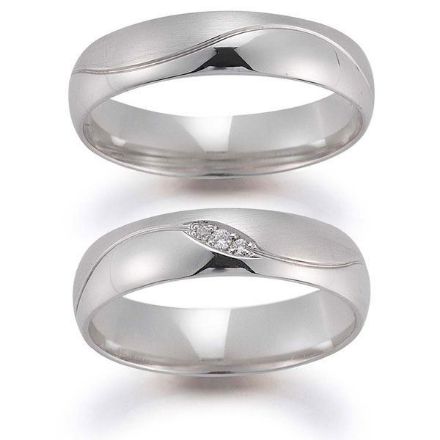 Gifteringer i hvitt gull 14 kt, 5 mm. GERSTNER - 20422 Gifteringer i hvitt gull 14 kt, 5 mm. GERSTNER - 20422