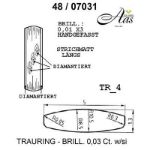 Skisse av hvitt gull 14 kt, 5 mm. Smart line - 4807031