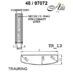 Skisse av hvitt gull 14 kt, 5 mm. Smart line - 480707200