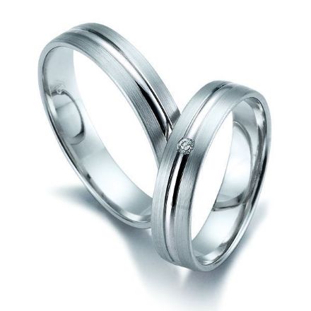 Gifteringer i hvitt gull 9kt, 4,5 mm. GETTMANN - 833045 Gifteringer i hvitt gull 9kt, 4,5 mm. GETTMANN - 833045