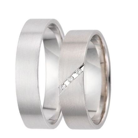 Gifteringer i hvitt gull 9kt, 5 mm. GETTMANN - 835250 Gifteringer i hvitt gull 9kt, 5 mm. GETTMANN - 835250