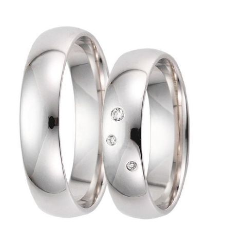 Gifteringer i hvitt gull 9kt, 5 mm. GETTMANN - 835150 Gifteringer i hvitt gull 9kt, 5 mm. GETTMANN - 835150