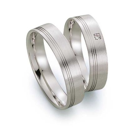 Gifteringer i hvitt gull 9kt, 5 mm. GETTMANN - 1607950 Gifteringer i hvitt gull 9kt, 5 mm. GETTMANN - 1607950