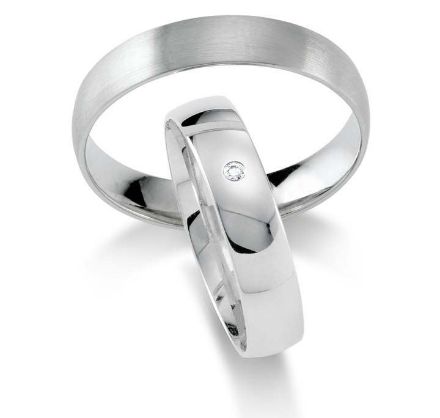 Gifteringer i hvitt gull 9kt, 4,5 mm. GETTMANN - 11102450 Gifteringer i hvitt gull 9kt, 4,5 mm. GETTMANN - 11102450