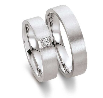 Gifteringer i hvitt gull 9kt, 5 mm. GETTMANN - 1800350 Gifteringer i hvitt gull 9kt, 5 mm. GETTMANN - 1800350