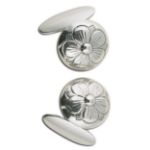 Mansjettknappar med botn, oksidert- 076100