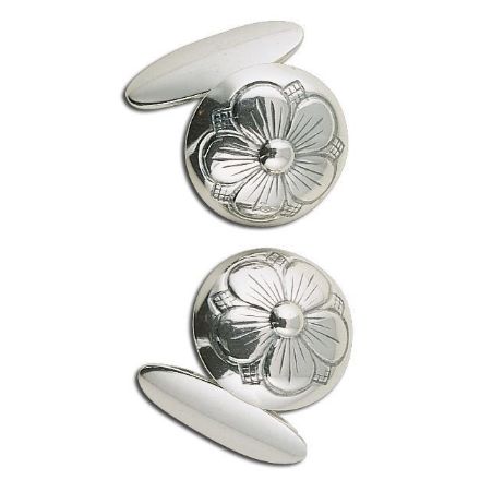 Mansjettknappar med botn, oksidert- 076100 Mansjettknappar med botn, oksidert- 076100