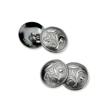 Mansjettknapper, oksidert, Nordlandssølv - 606 Mansjettknapper, oksidert, Nordlandssølv - 606