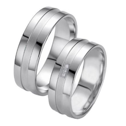 Gifteringer i hvitt gull 14 kt, 6.5 mm. Smart line - 4807095 Gifteringer i hvitt gull 14 kt, 6.5 mm. Smart line - 4807095