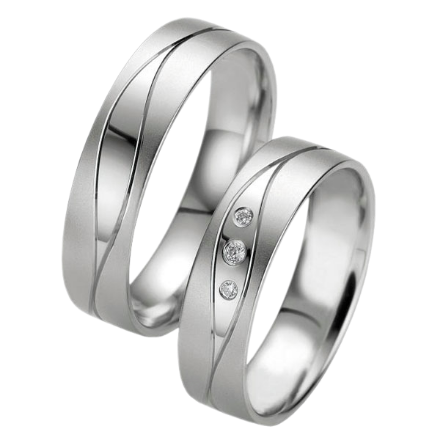 Gifteringer i hvitt gull 14 kt, 5.5 mm. Smart line - 4807081 Gifteringer i hvitt gull 14 kt, 5.5 mm. Smart line - 4807081