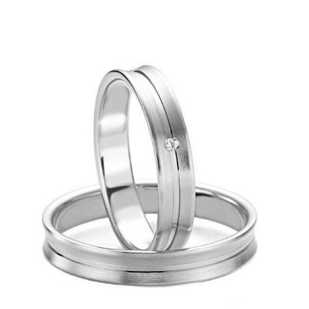 Gifteringer i hvitt gull 9 kt, 4 mm. Slim line - 248071290 Gifteringer i hvitt gull 9 kt, 4 mm. Slim line - 248071290