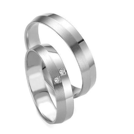 Gifteringer i hvitt gull 14 kt, 4.5 mm. Slim line -  48071370 Gifteringer i hvitt gull 14 kt, 4.5 mm. Slim line -  48071370