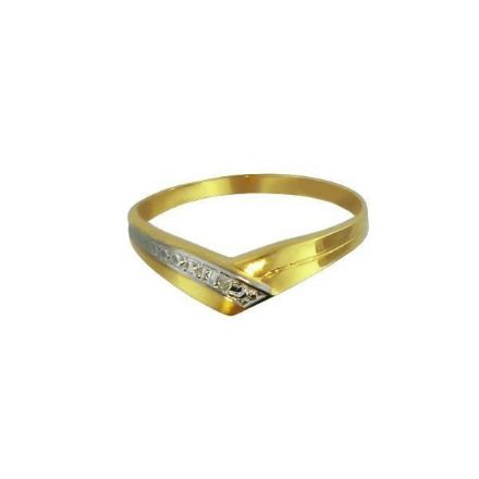 Diamantring i gult gull med 0,005 ct W-Si-125014 Diamantring i gult gull med 0,005 ct W-Si-125014
