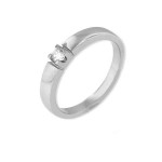 Iselin alliansering i hvitt gull med diamant - 8501007