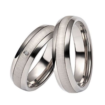 Gifteringer i titan & palladium, 6 mm. RAUSCHMAYER - 1151012 Gifteringer i titan & palladium, 6 mm. RAUSCHMAYER - 1151012