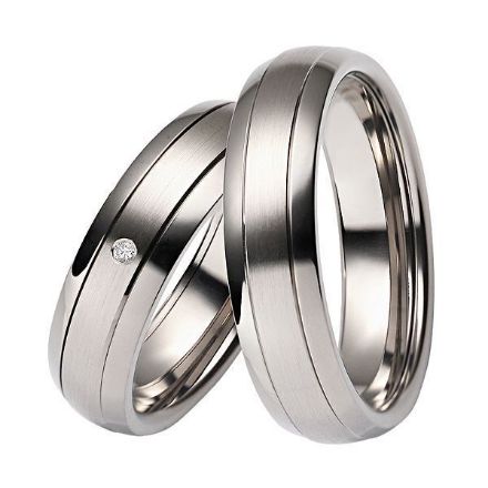 Gifteringer i titan & palladium, 6 mm. RAUSCHMAYER -1151013 Gifteringer i titan & palladium, 6 mm. RAUSCHMAYER - 1151013