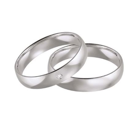 Gifteringer i hvitt gull 9kt, 4 mm. GETTMANN - 11102400 Gifteringer i hvitt gull 9kt, 4 mm. GETTMANN - 11102400