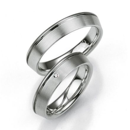 Samboerringer i sølv, 5 mm. SØLV MED DIAMANT - 4808005 Samboerringer i sølv, 5 mm. SØLV MED DIAMANT - 4808005