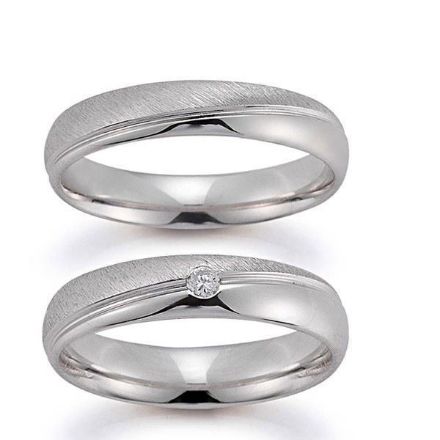 Gifteringer i hvitt gull 14 kt, 4.5 mm. GERSTNER - 20704 Gifteringer i hvitt gull 14 kt, 4.5 mm. GERSTNER - 20704