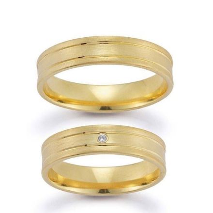 Gifteringer i gult gull 14 kt, 5 mm. GERSTNER - 20911 Gifteringer i gult gull 14 kt, 5 mm. GERSTNER - 20911