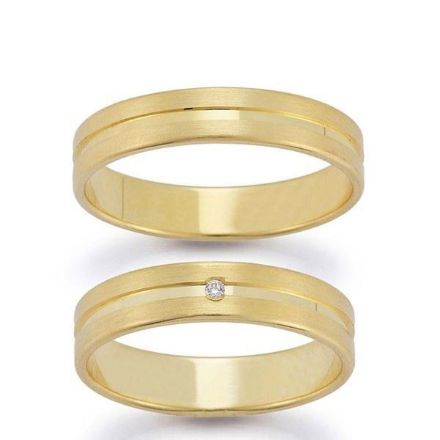 Gifteringer i gult gull 14 kt, 4.5 mm. GERSTNER -20916 Gifteringer i gult gull 14 kt, 4.5 mm. GERSTNER -20916