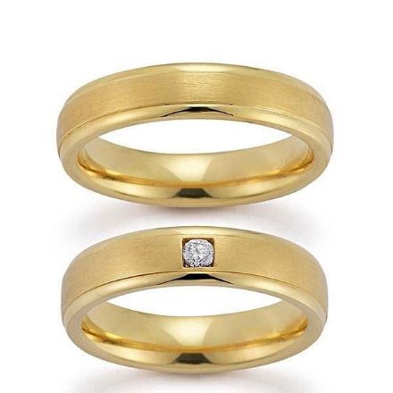 Gifteringer i gult gull 14 kt, 5 mm. GERSTNER - 20991 Gifteringer i gult gull 14 kt, 5 mm. GERSTNER - 20991