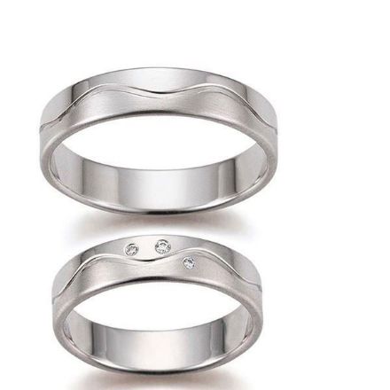 Gifteringer i hvitt gull 14 kt, 5 mm. GERSTNER - 28266 Gifteringer i hvitt gull 14 kt, 5 mm. GERSTNER - 28266