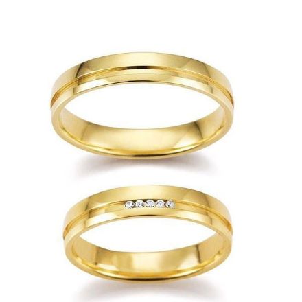 Gifteringer i gult gull 14 kt, 4 mm. GERSTNER - 28272 Gifteringer i gult gull 14 kt, 4 mm. GERSTNER - 28272