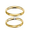 Gifteringer i gult gull 14 kt, 3 mm. GERSTNER - 282680