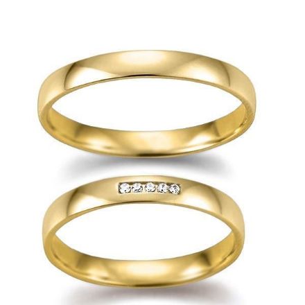 Gifteringer i gult gull 14 kt, 3 mm. GERSTNER - 282650 Gifteringer i gult gull 14 kt, 3 mm. GERSTNER - 282650