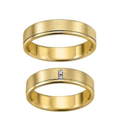 Gifteringer i gult gull 14 kt, 5 mm. GERSTNER - 282610 Gifteringer i gult gull 14 kt, 5 mm. GERSTNER - 282610