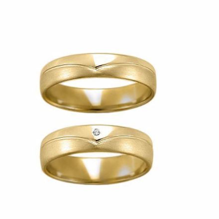 Gifteringer i gult gull 14 kt, 5 mm. GERSTNER - 280720 Gifteringer i gult gull 14 kt, 5 mm. GERSTNER - 280720