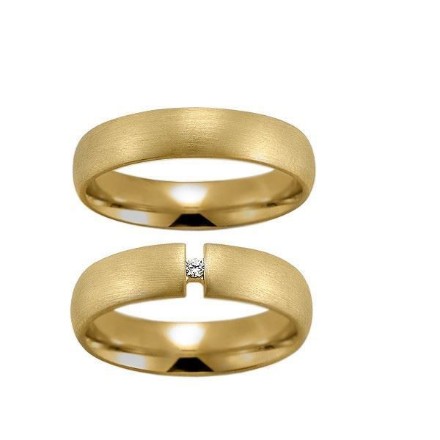 Gifteringer i gult gull 14 kt, 5 mm. GERSTNER - 208670 Gifteringer i gult gull 14 kt, 5 mm. GERSTNER - 208670