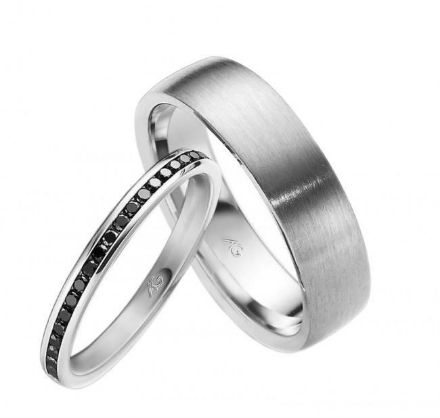 Gifteringer i hvitt gull 14 kt, 6 mm. GERSTNER - 128496 Gifteringer i hvitt gull 14 kt, 6 mm. GERSTNER - 128496