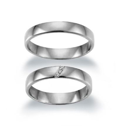 Gifteringer i hvitt gull 14 kt, 4 mm. GERSTNER - 282710 Gifteringer i hvitt gull 14 kt, 4 mm. GERSTNER - 282710