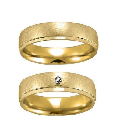 Gifteringer i gult gull 14 kt, 5.5 mm. GERSTNER - 200220 Gifteringer i gult gull 14 kt, 5.5 mm. GERSTNER - 200220