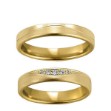 Gifteringer i gult gull 14 kt, 4 mm. GERSTNER - 200770