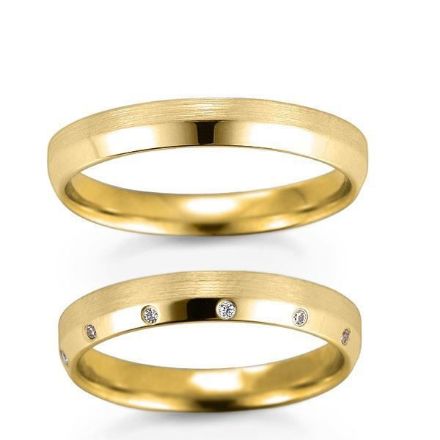 Gifteringer i gult gull 14 kt, 3.5 mm. GERSTNER - 200830 Gifteringer i gult gull 14 kt, 3.5 mm. GERSTNER - 200830