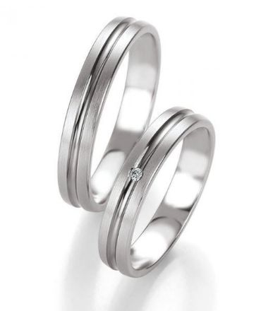 Gifteringer i hvitt & grått gull 14 kt, 4 mm. BASIC LIGHT - 4805661 Gifteringer i hvitt & grått gull 14 kt, 4 mm. BASIC LIGHT - 4805661