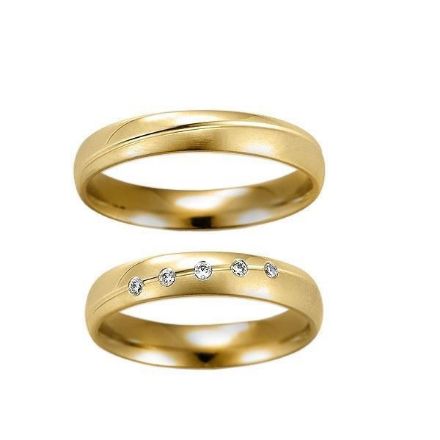Gifteringer i gult gull 14 kt, 4 mm. GERSTNER - 200860 Gifteringer i gult gull 14 kt, 4 mm. GERSTNER - 200860