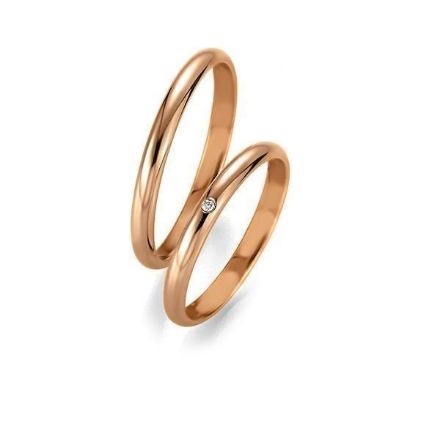 Gifteringer i rødt gull 9 kt, 2.5 mm. BASIC SLIM - 1480431100 Gifteringer i rødt gull 9 kt, 2.5 mm. BASIC SLIM - 1480431100