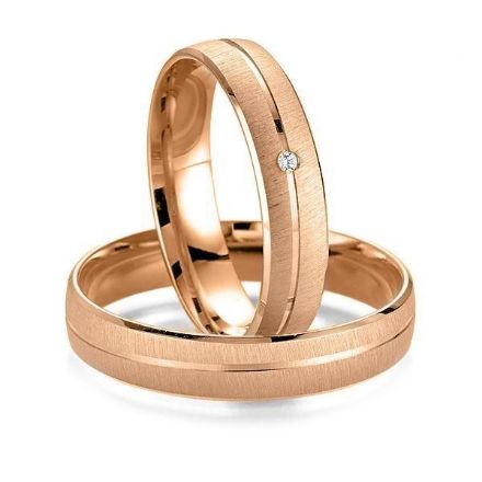 Gifteringer i rødt gull 14 kt, 4.5 mm. Smart line - 480700900 Gifteringer i rødt gull 14 kt, 4.5 mm. Smart line - 480700900